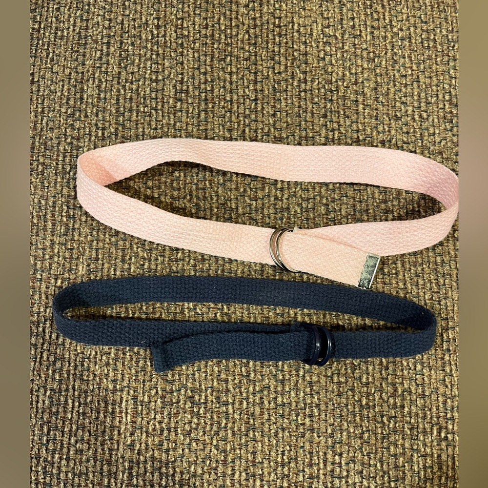 Girls Pink and Blue Fabric Belts